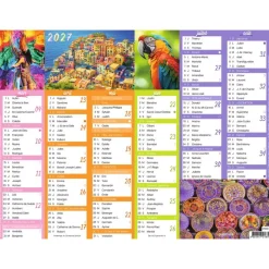 Calendrier Color Story - 6 mois par face - 32 x 42 cm - Oberthur