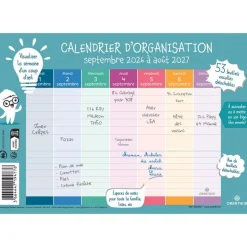 Calendrier d'organisation Hebdo Planning - 18 x 23 cm - 52 feuillets - Oberthur
