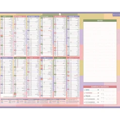 Calendrier Emploi du Temps Famille Medium - 32 x 42 cm - Bouchut