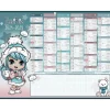 Calendrier Feeribiz - 6 mois par face - 32 x 42 cm - Bouchut