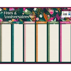 Calendrier Fêtes et Anniversaires - 32 x 42 cm - Bouchut