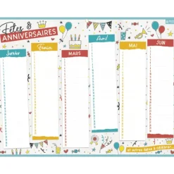 Calendrier Fêtes et Anniversaires - 32 x 42 cm - Bouchut