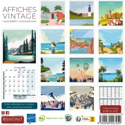 Calendrier illustré BOUCHUT 15 x 15 cm VINTAGE Pefc 70 %