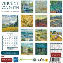 Calendrier illustré BOUCHUT 15 x 15 cm PEINTRE Vincent Van Gogh Pefc 70 %