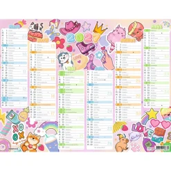 Calendrier Kawai - 6 mois par face - 32 x 42 cm - Oberthur