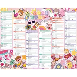 Calendrier Kawai - 6 mois par face - 21 x 26,5 cm - Oberthur