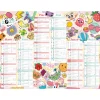 Calendrier Kawaii- 6 mois par face - 21 x 26,5 cm - Oberthur