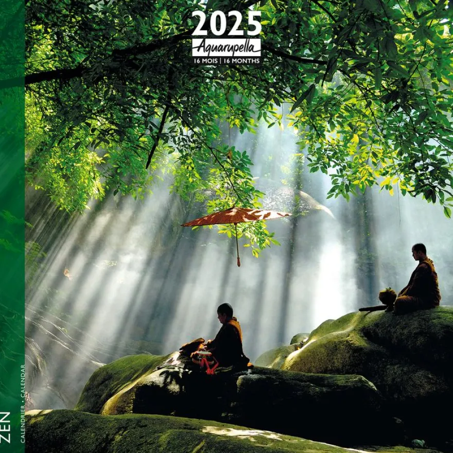Calendrier mensuel 30x30 cm - 16 mois - Zen