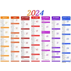 Calendrier Nuance - 7 mois par face - 32 x 42 cm - Oberthur
