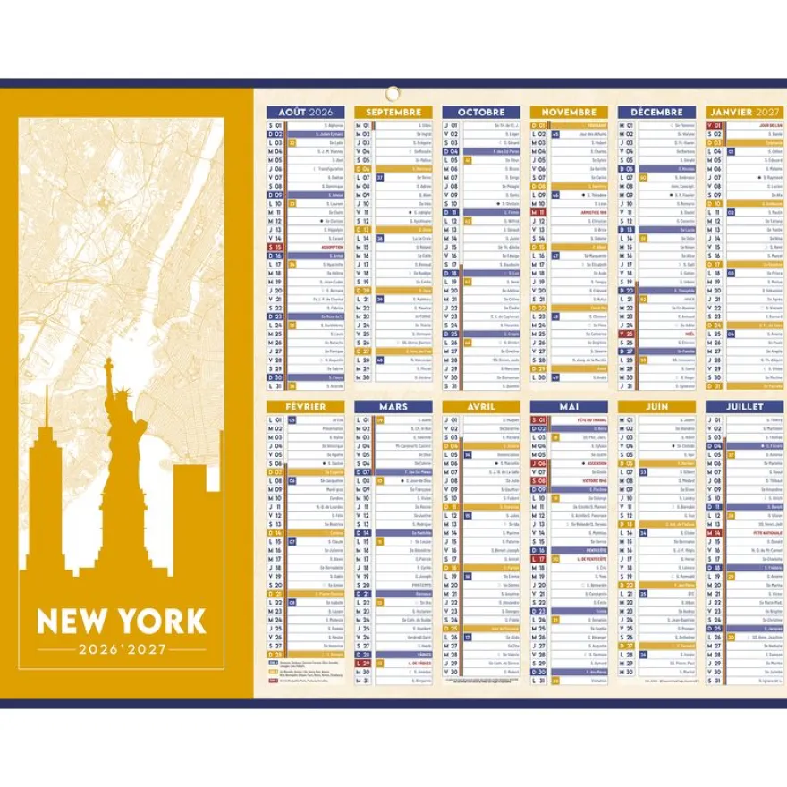 Calendrier Scolaire Ados - 32 x 42 cm - Bouchut