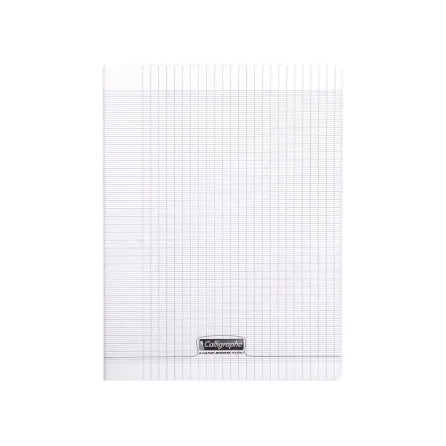 Calligraphe 8000 - Cahier polypro 24 x 32 cm - 192 pages - grands carreaux (Seyes) - transparent