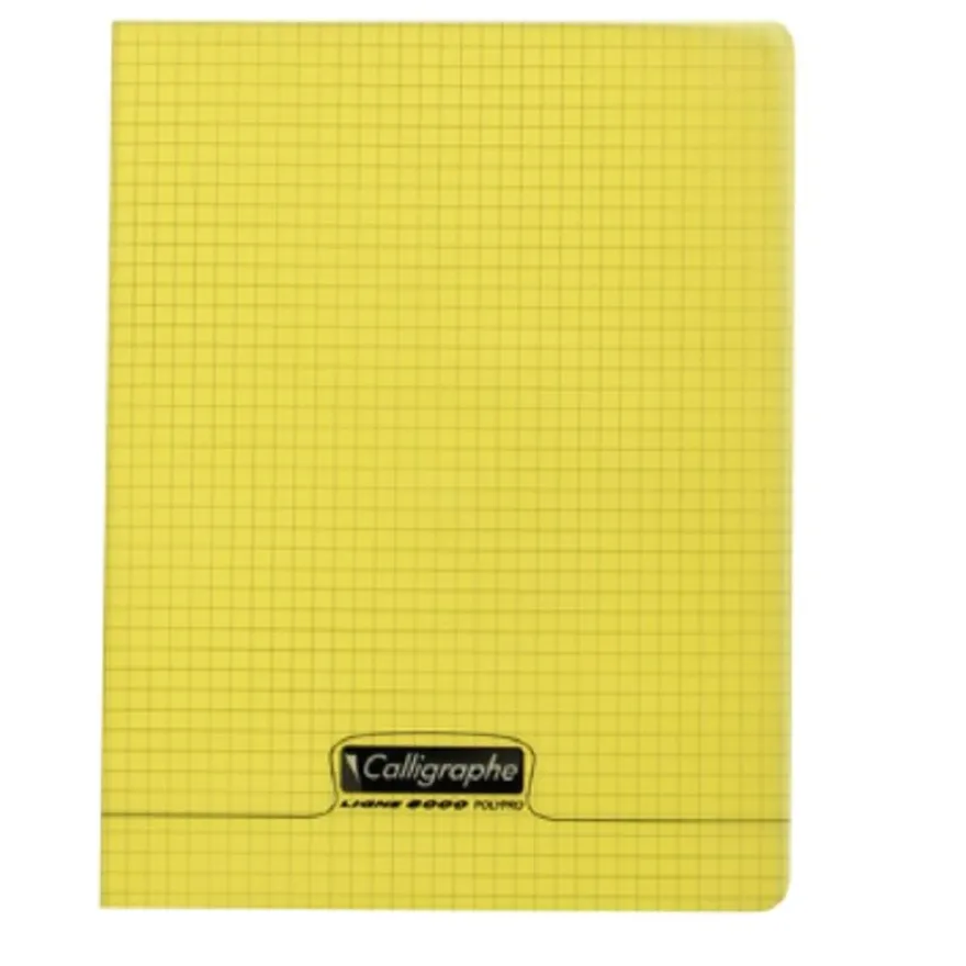 Calligraphe 8000 - Cahier polypro - 17 x 22 cm - 96 pages - petits carreaux (5x5 mm) - disponible dans différentes couleurs