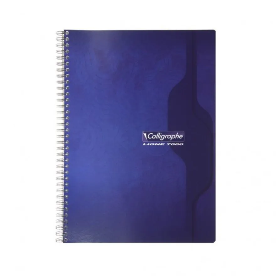 Calligraphe 7000 - Cahier reliure intégrale 21 x 29.7 cm - 180 pages - grands carreaux (Seyes) - bleu