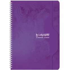 Calligraphe 7000 - Cahier reliure intégrale 21 x 29.7 cm - 100 pages - grands carreaux (Seyes) - violet