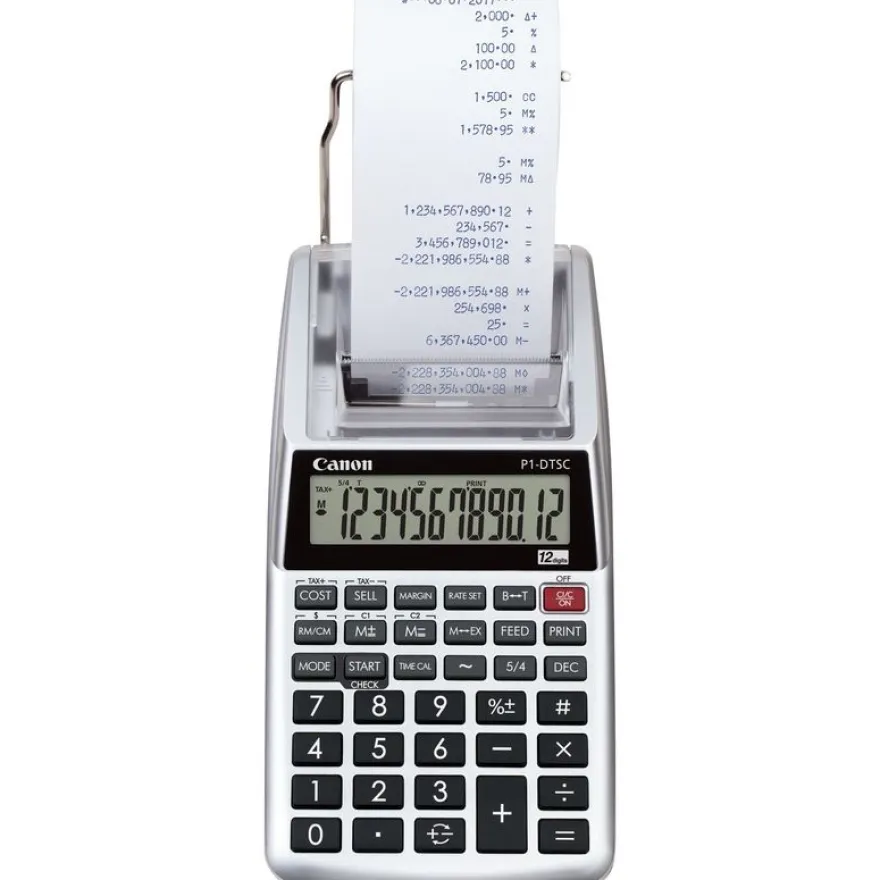 Canon P1- DTSC - Calculatrice imprimante - LCD - 12 chiffres - sans adaptateur