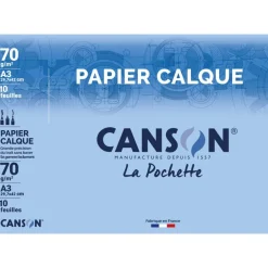 Canson - Pochette papier calque - 10 feuilles - A3 - 70 gr
