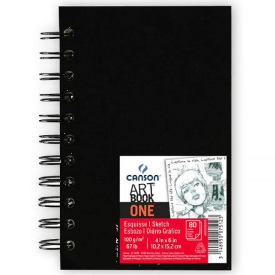 Canson Art book - Bloc dessin - 80 feuilles - 10 x 15 cm - 100 gr