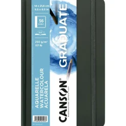 Canson Graduate Watercolor - Carnet de dessin aquarelle - 14 x 21 cm - 56 pages - 250 gr