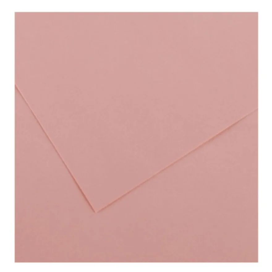 CANSON Iris Vivaldi - Papier Dessin Couleur - Lisse - 240 g/m² - Feuille - 50x65cm - Rose pétale