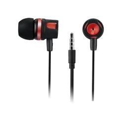 CANYON Kit main libre - Ecouteurs filaire avec micro - intra-auriculaire - noir/rouge