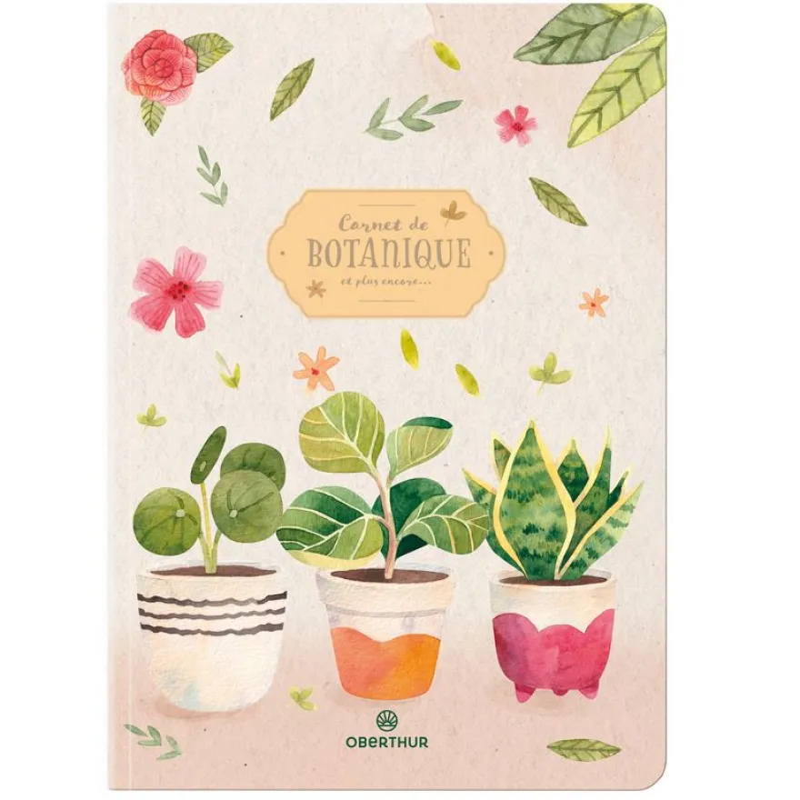 Carnet A5 Thème Botanique - grille sépcifique - Oberthur