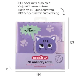 Carnet matelassé chat No Ordinatry Notes Back2Fun