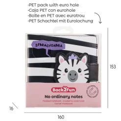 Carnet matelassé zèbre No Ordinatry Notes Back2Fun