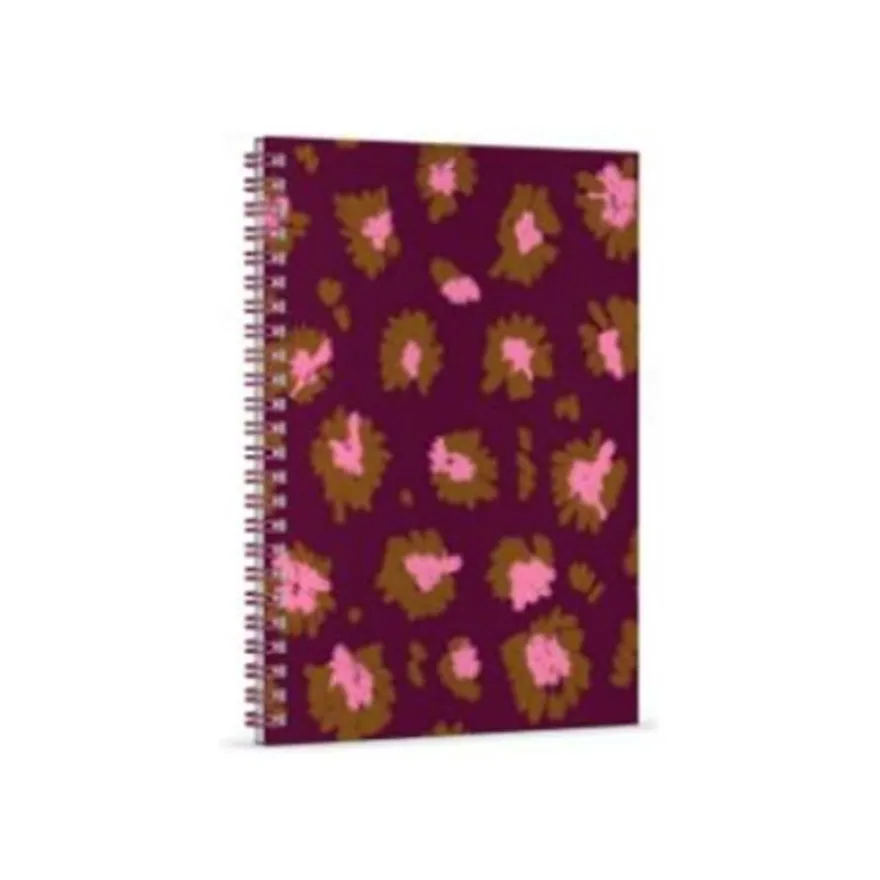 Carnet Spiralé BLUE ART "Sauvage rose" - CLEMZILLU - TROPIQUE FANTASTIQUE 15,3*20 cm