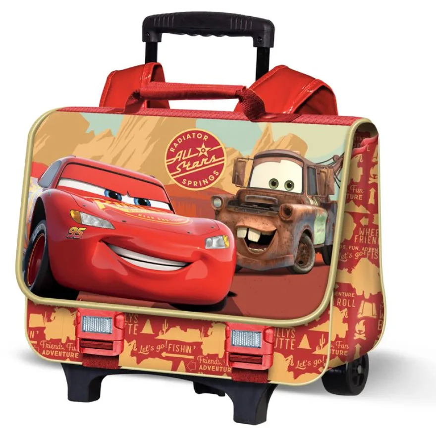 Cars Desert Road - Cartable avec chariot amovible 38 cm - 1 compartiment - Karactermania