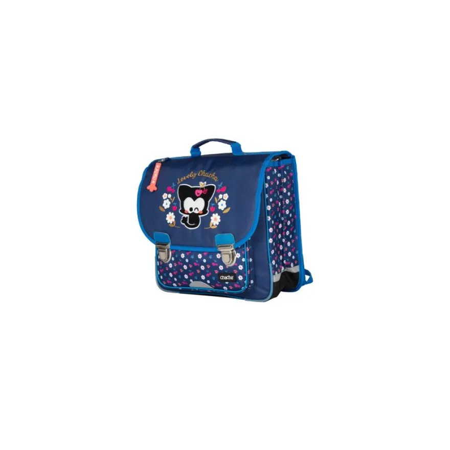 Cartable 36 CM CHACA CHERRY -2 compartiments- bleu- Kid'Abord