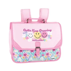 Cartable 38 cm cm Smiley flowers 2 compartiments - Hamelin