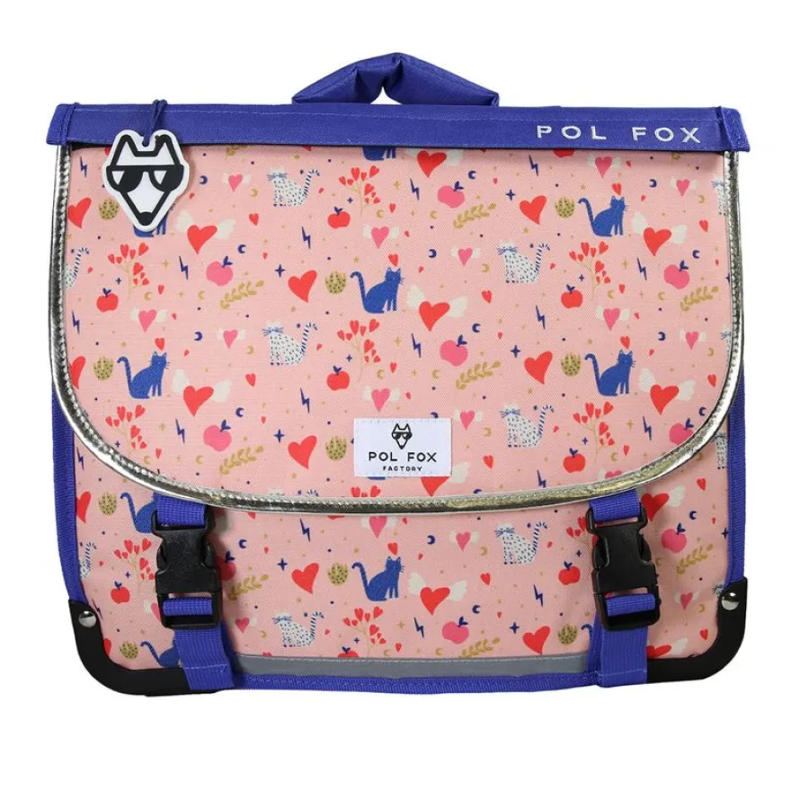Cartable 35 cm Dream- 2 compartiments- rose- Pol Fox