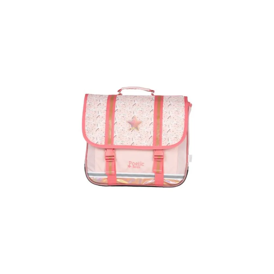 Cartable 38 CM KIP POETIC -2 compartiments- rose- Kid'Abord