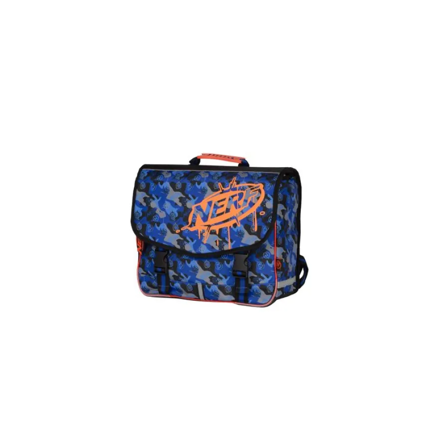 Cartable 38 CM NERF PLAYGROUND- 2 compartiments- noir- Kid'Abord
