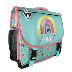 Cartable 38 cm Rainbow- 2 compartiments- vert turquoise- Pol Fox