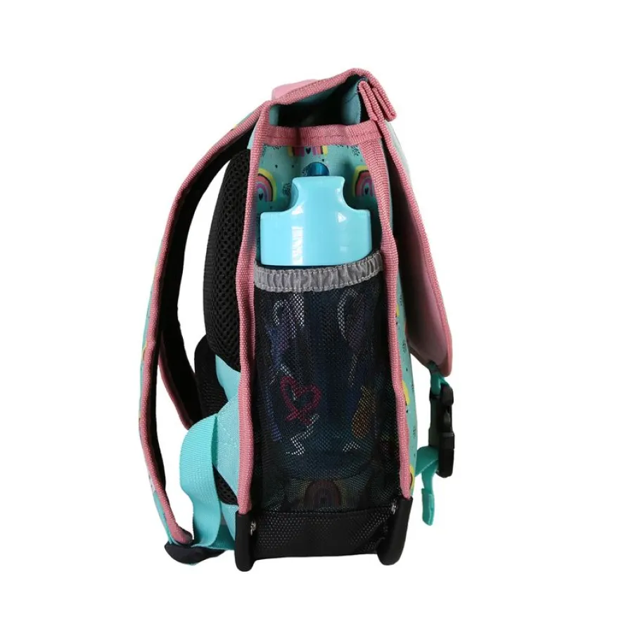 Cartable 35 cm Rainbow- 2 compartiments- vert turquoise- Pol Fox