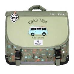 Cartable 38 cm Road Trip- 2 compartiments- vert- Pol Fox