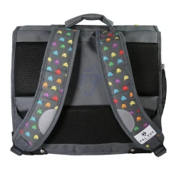 Cartable 38 cm Space Invader- 2 compartiments- gris- Pol Fox