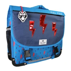 Cartable 35 cm Wonder Fox- 2 compartiments- bleu- Pol Fox