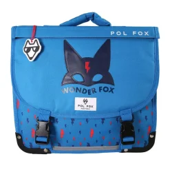 Cartable 35 cm Wonder Fox- 2 compartiments- bleu- Pol Fox