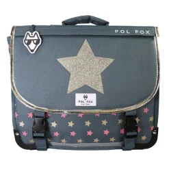 Cartable 38 cm Wonder Fox- 2 compartiments- gris- Pol Fox