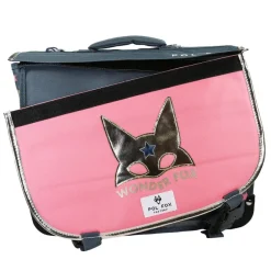 Cartable 38 cm Wonder Fox- 2 compartiments- gris- Pol Fox