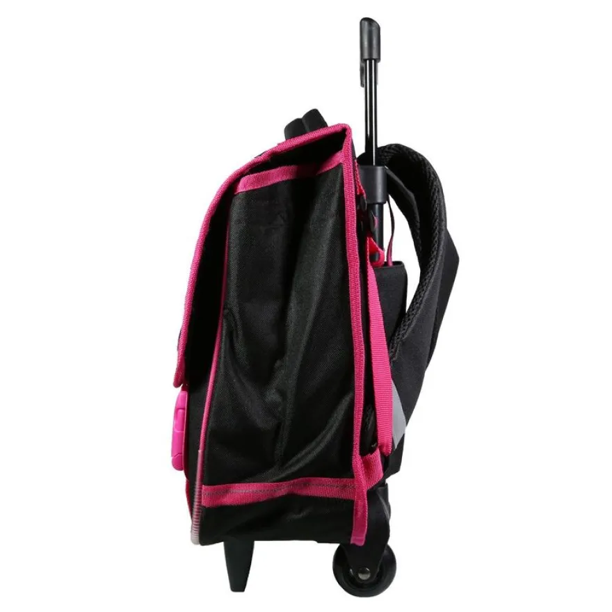 Cartable à roulettes Barbie 38 cm - 2 compartiments - multicolore - Bagtrotter