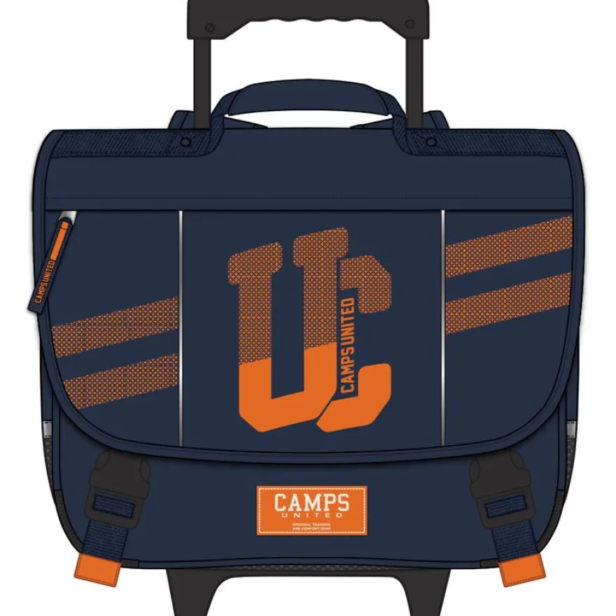 Cartable à roulettes Camps Athleisure 38 cm - 2 compartiments - bleu foncé - Kid'Abord