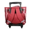 Cartable à roulettes Cybel - 2 compartiments - rose - Bagtrotter