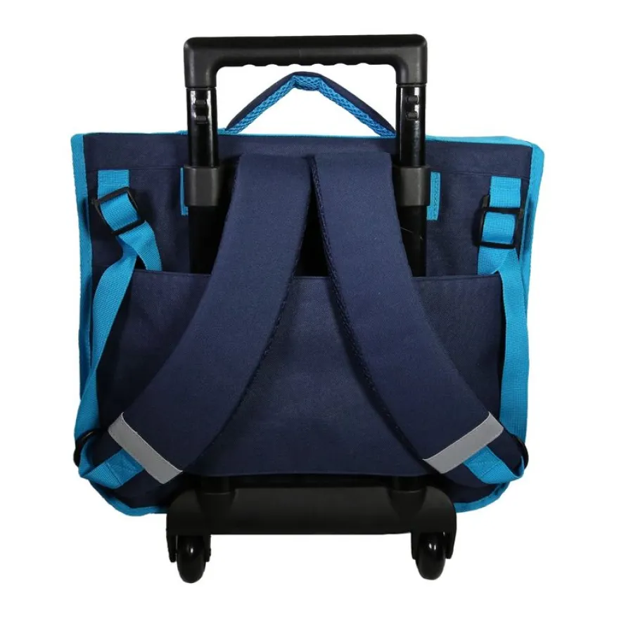 Cartable à roulettes Jurassic World - 2 compartiments - bleu - Bagtrotter