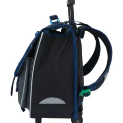 Cartable à roulettes Kickers Boy - 38 cm - 2 compartiments - noir et gris chine - Oberthur