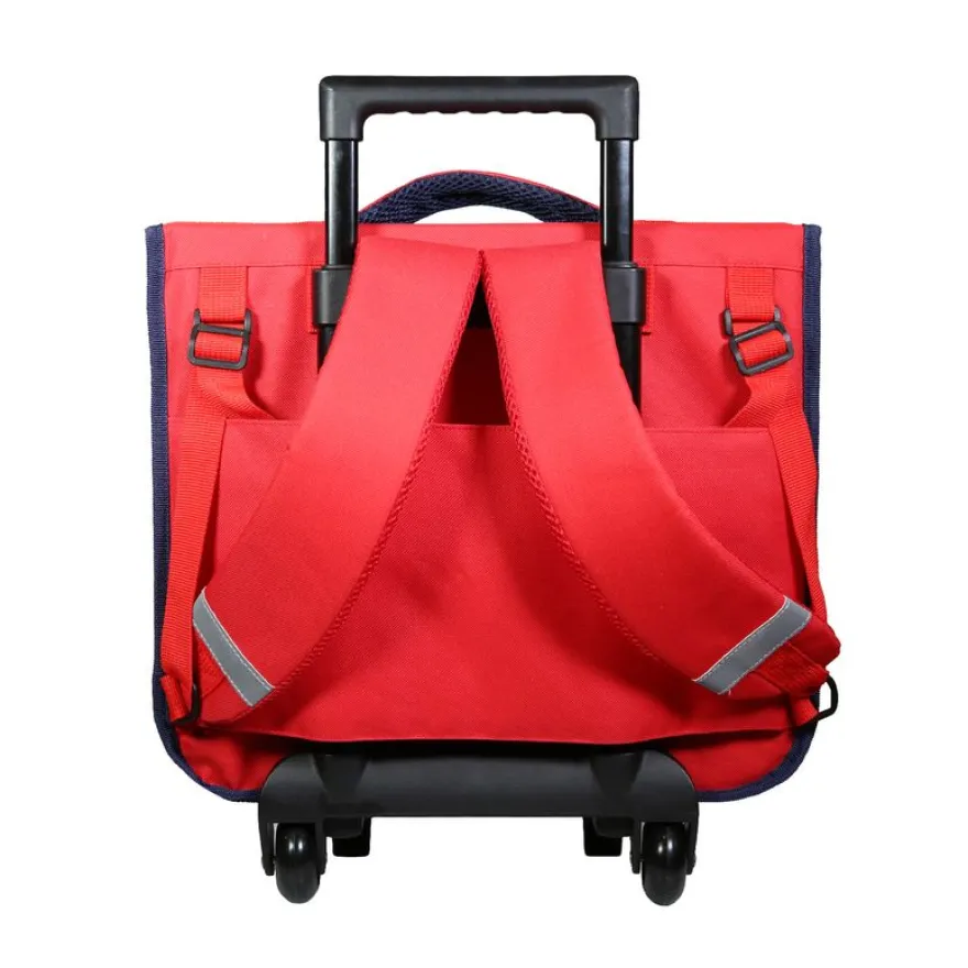 Cartable à roulettes Ligue 1 38 cm - 2 compartiments - gris - Bagtrotter