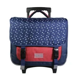Cartable à roulettes Phileas Etoiles 38 cm - 2 compartiments - bleu - Bagtrotter