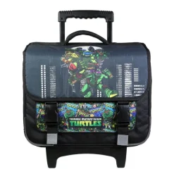 Cartable à roulettes Tortues Ninja 38 cm - 2 compartiments - noir - Bagtrotter